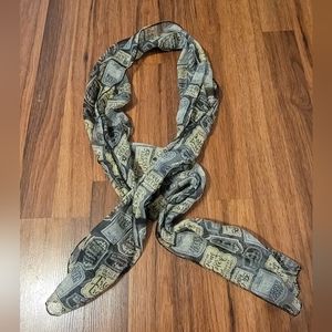 Halloween Spooky Tombstone and Sign Scarf - 60in x 8 in